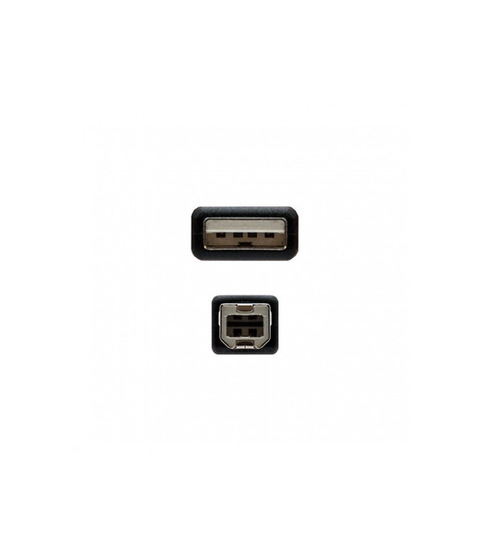 Cable usb tipo a 2.0 a usb tipo b 2.0 nanocable 3m negro macho - macho impresora