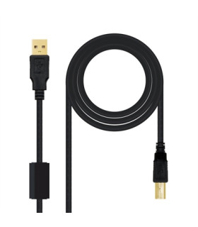 Cable usb 2.0 tipo a usb tipo b nanocable 3m negro macho - macho impresora