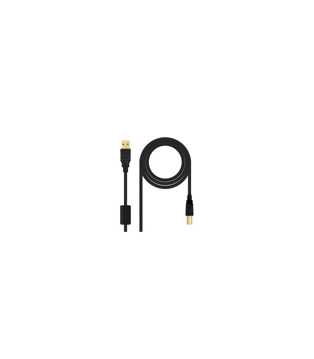 Cable usb 2.0 tipo a usb tipo b nanocable 3m negro macho - macho impresora