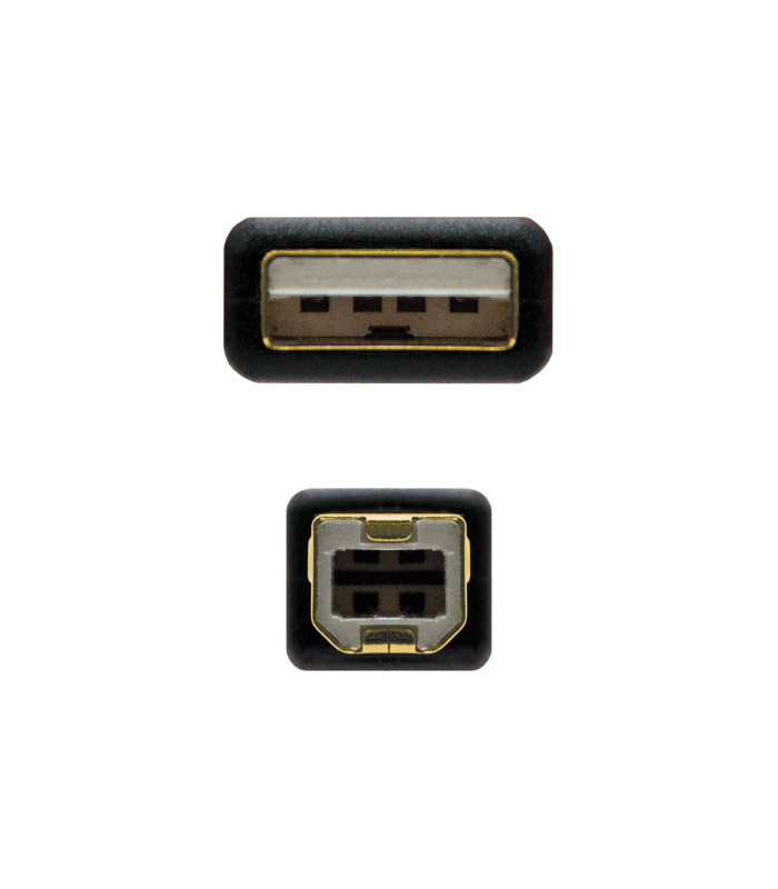 Cable usb 2.0 tipo a usb tipo b nanocable 3m negro macho - macho impresora