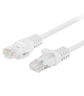 Cable red lanberg latiguillo cat.6 u - utp 0.25m blanco fluke passed 10 unidades