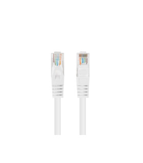 Cable red lanberg latiguillo cat.6 u - utp 0.25m blanco fluke passed 10 unidades