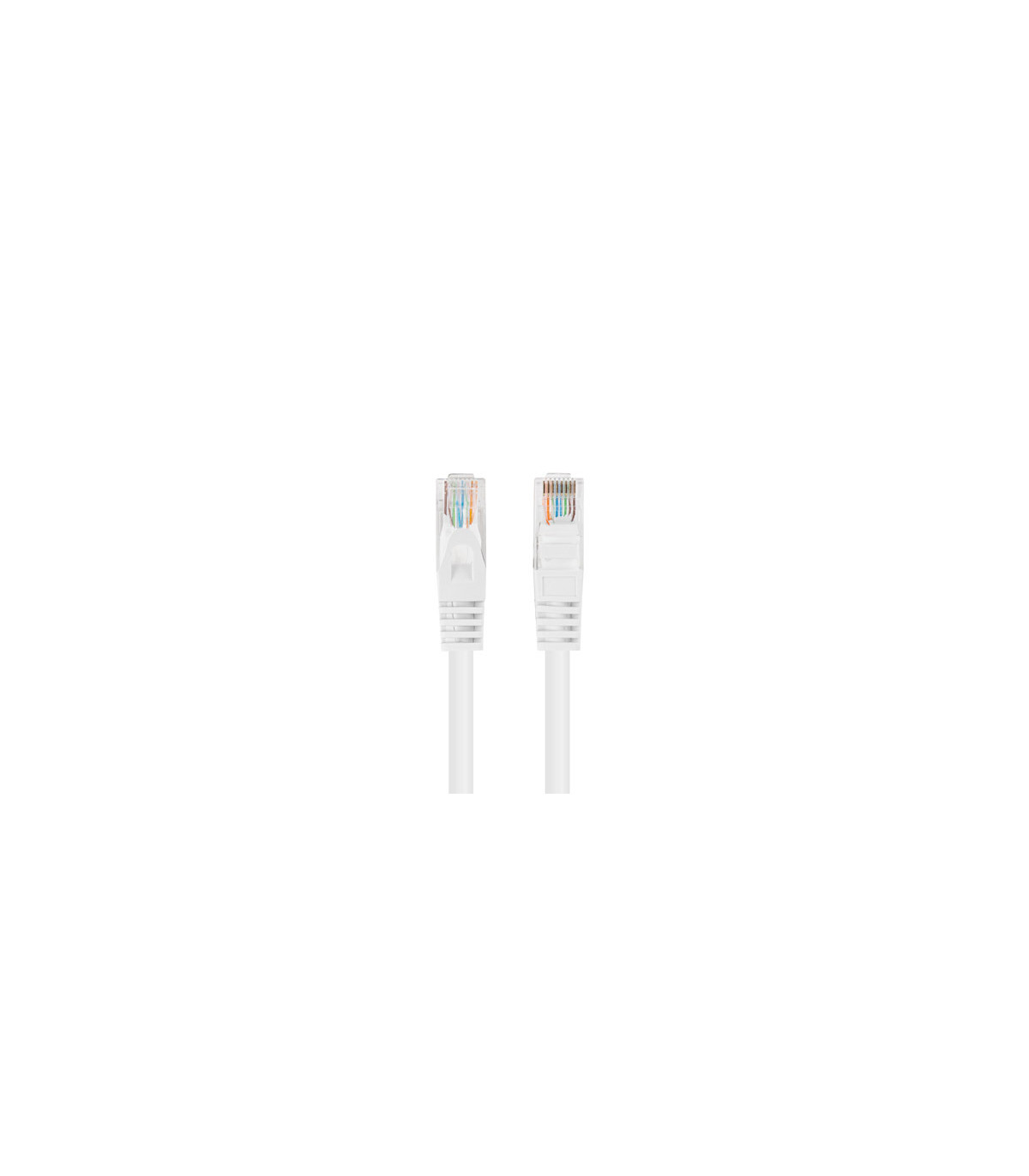 Cable red lanberg latiguillo cat.6 u - utp 0.25m blanco fluke passed 10 unidades