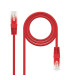 Latiguillo cable red utp cat.6 rj45 nanocable 0.25m rojo
