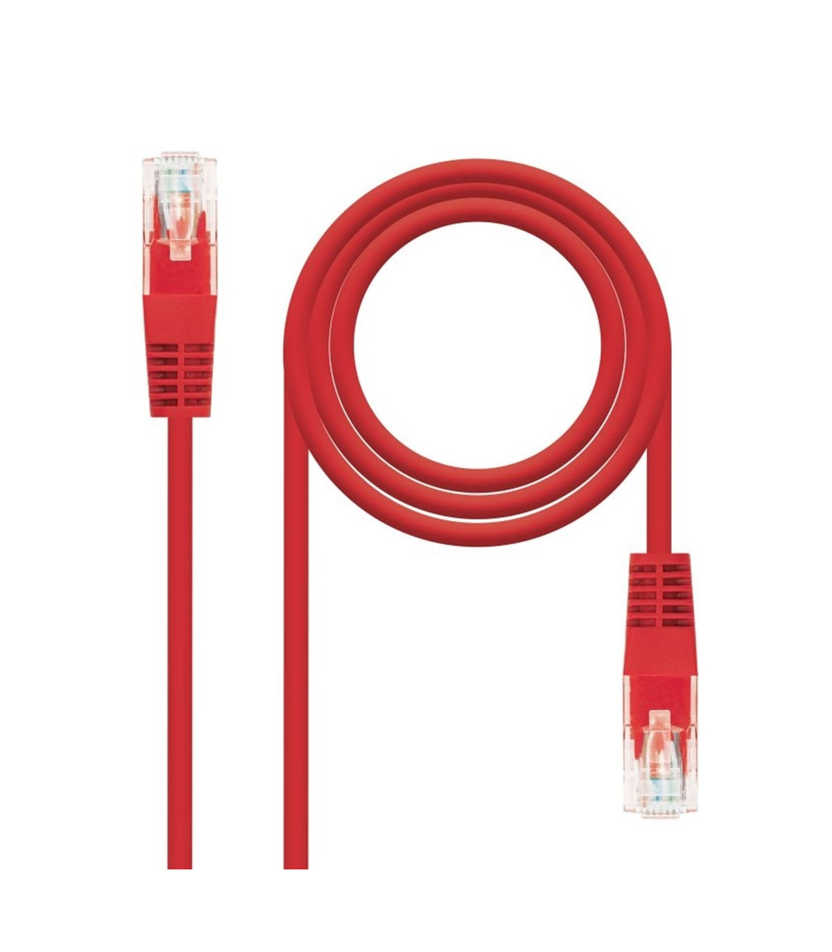 Latiguillo cable red utp cat.6 rj45 nanocable 0.25m rojo