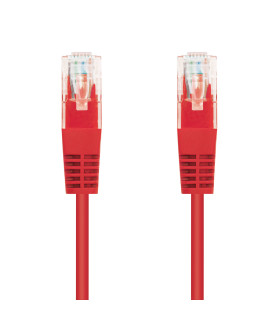 Latiguillo cable red utp cat.6 rj45 nanocable 0.25m rojo