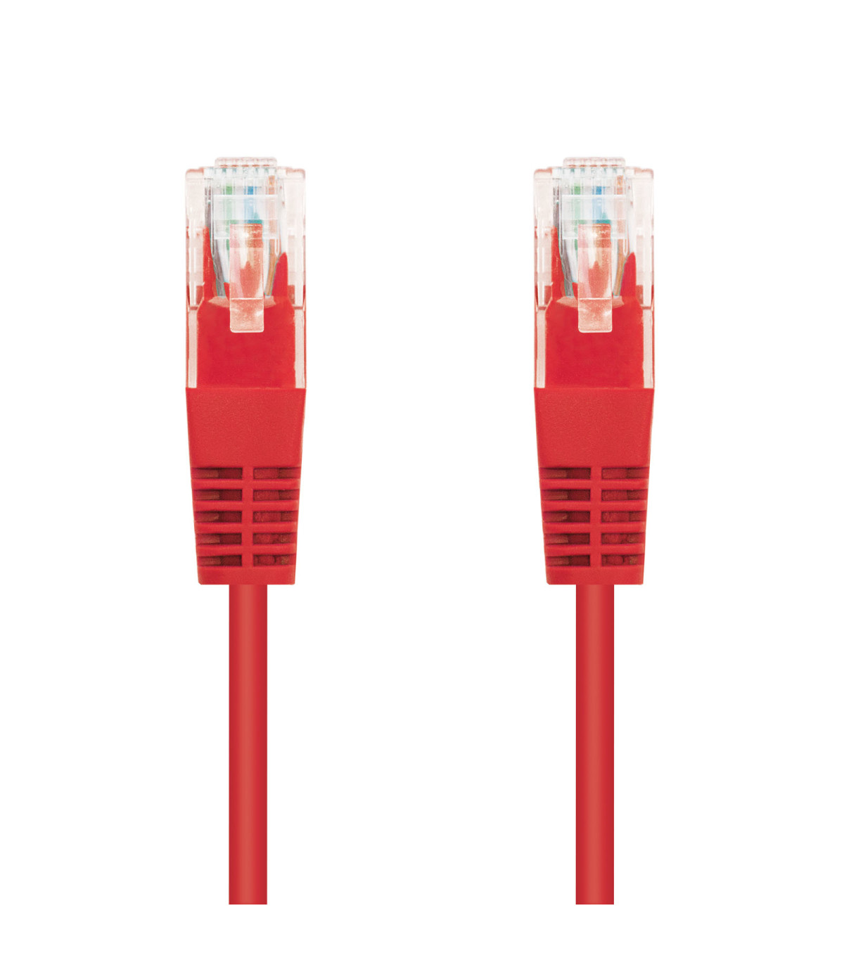 Latiguillo cable red utp cat.6 rj45 nanocable 0.25m rojo