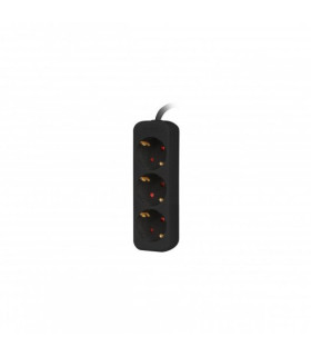 Regleta lanberg 3 tomas schuko negra 1.5m