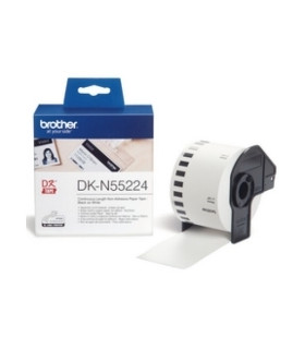 Etiquetas cinta continua brother dkn55224 papel blanca no adhesiva tarjetas identificacion