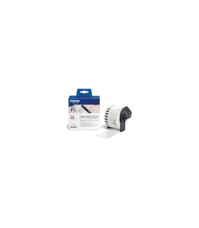 Etiquetas cinta continua brother dkn55224 papel blanca no adhesiva tarjetas identificacion