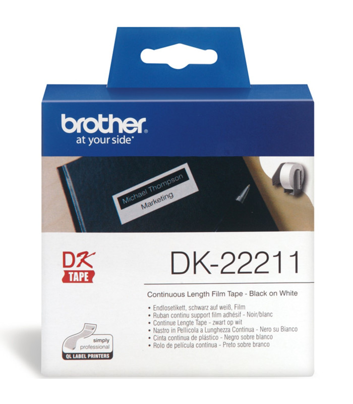 Etiquetas cinta continua brother blanca dk22211 29mm