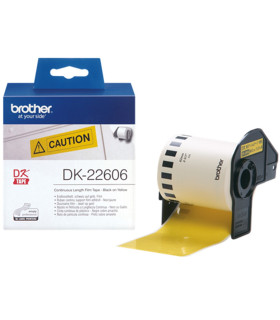 Etiquetas cinta continua brother amarilla dk22606 62mm