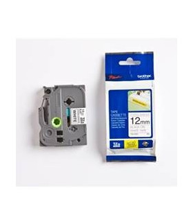 Cinta super adhesiva brother tzes231 12mm x 8m blanco - negro