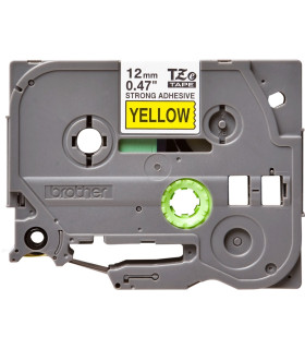 Cinta super adhesiva brother tzes631 12mm x 8m amarillo - negro