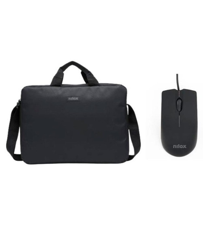 Maletin nilox para portatil 15.6 pulgadas negro + raton usb