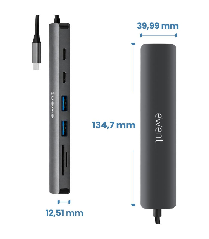 Docking station ewent ew1152 usb tipo c 7 en 1