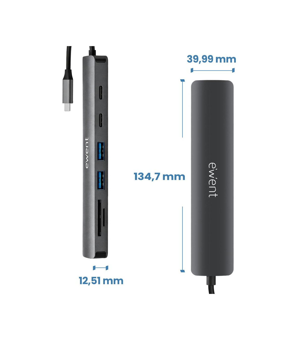 Docking station ewent ew1152 usb tipo c 7 en 1