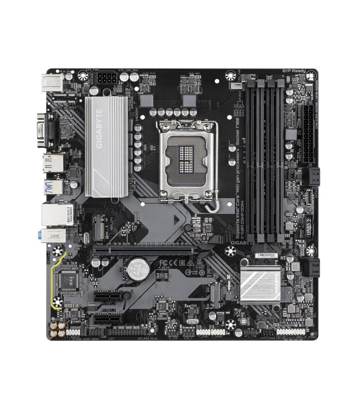 Placa base gigabyte b760m d3hp 1700 m - atx -  4x ddr4