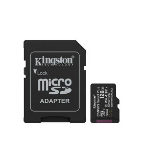 Tarjeta memoria micro secure digital sdxc 128gb kingston canvas select plus clase 10 uhs - 1 + adaptador sd