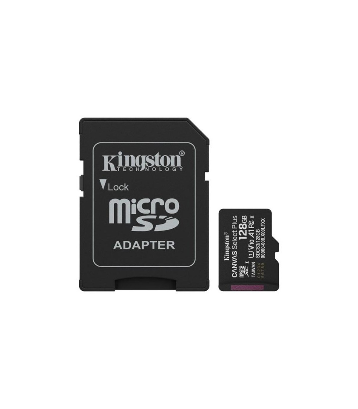 Tarjeta memoria micro secure digital sdxc 128gb kingston canvas select plus clase 10 uhs - 1 + adaptador sd