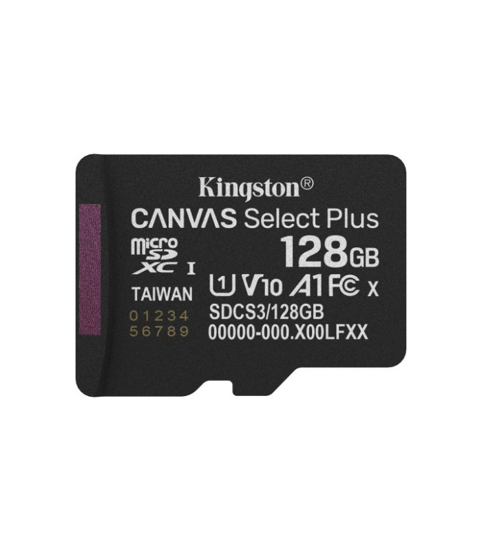 Tarjeta memoria micro secure digital sdxc 128gb kingston canvas select plus clase 10 uhs - 1 + adaptador sd