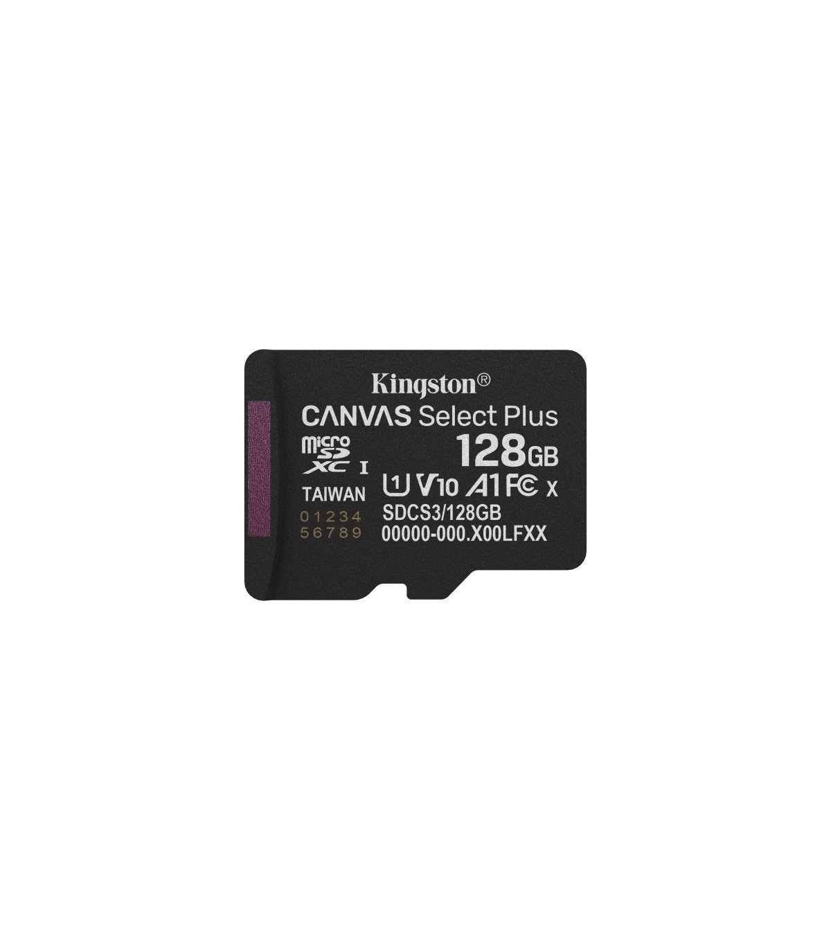 Tarjeta memoria micro secure digital sdxc 128gb kingston canvas select plus clase 10 uhs - 1 + adaptador sd