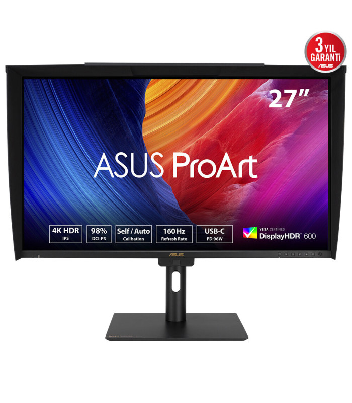 Monitor led 27 pulgadas asus proart pa27ucge ips -  4k uhd -  dp -  hdmi -  usb tipo c -  160hz -  1ms -  vesa 100x100