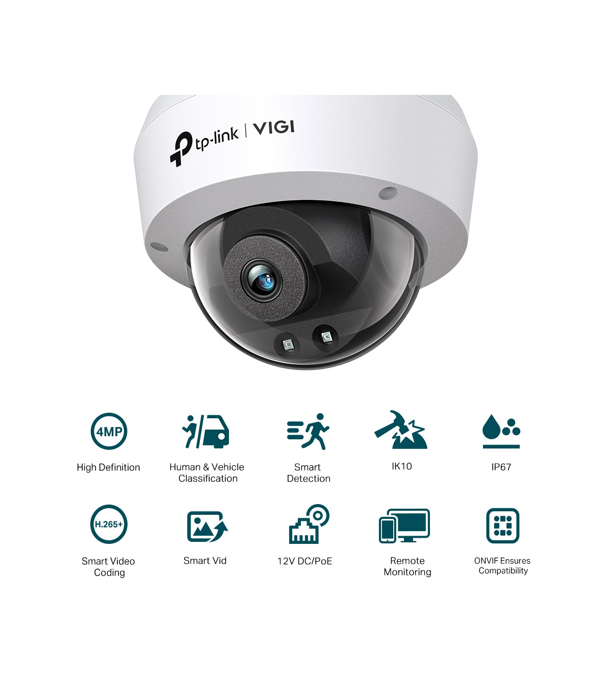 Camara de seguridad wifi tp - link vigi c240i (2.8mm) 2k ip67