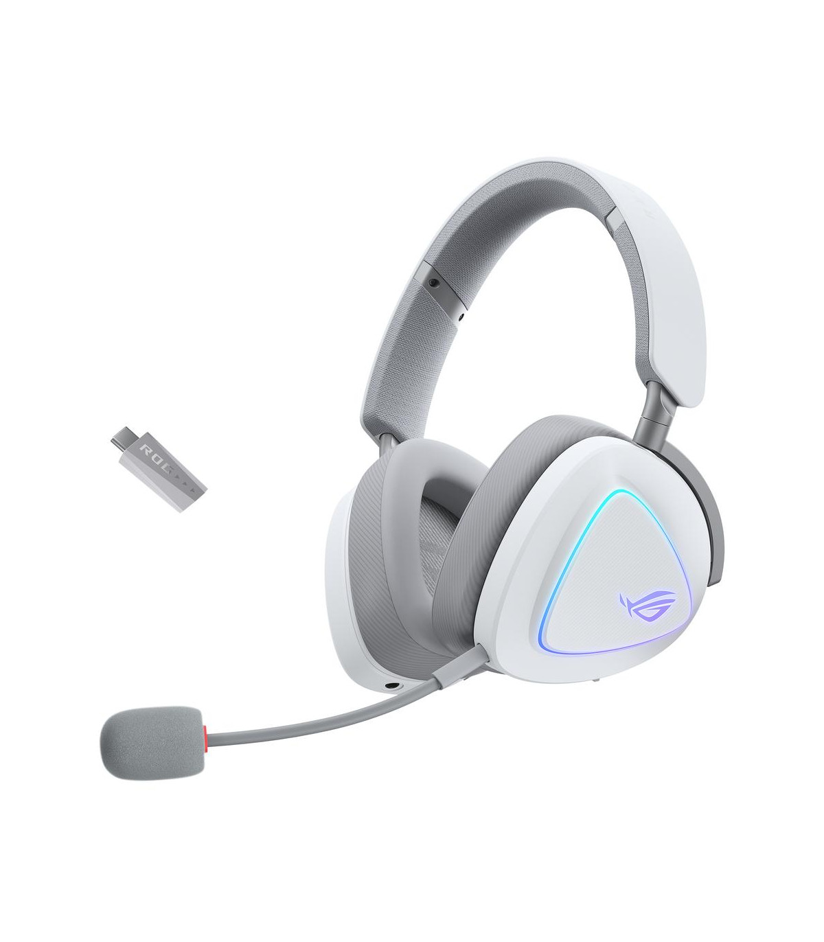 Auriculares gaming asus rog delta ii inalambrico blanco