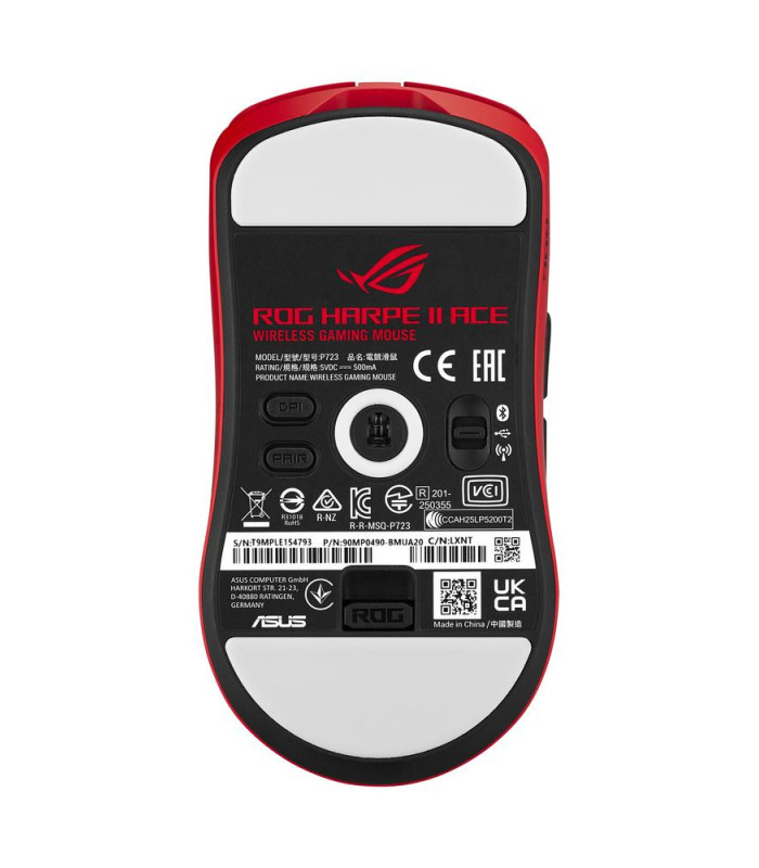 Raton inalambrico gaming asus rog harpe ii ace rojo
