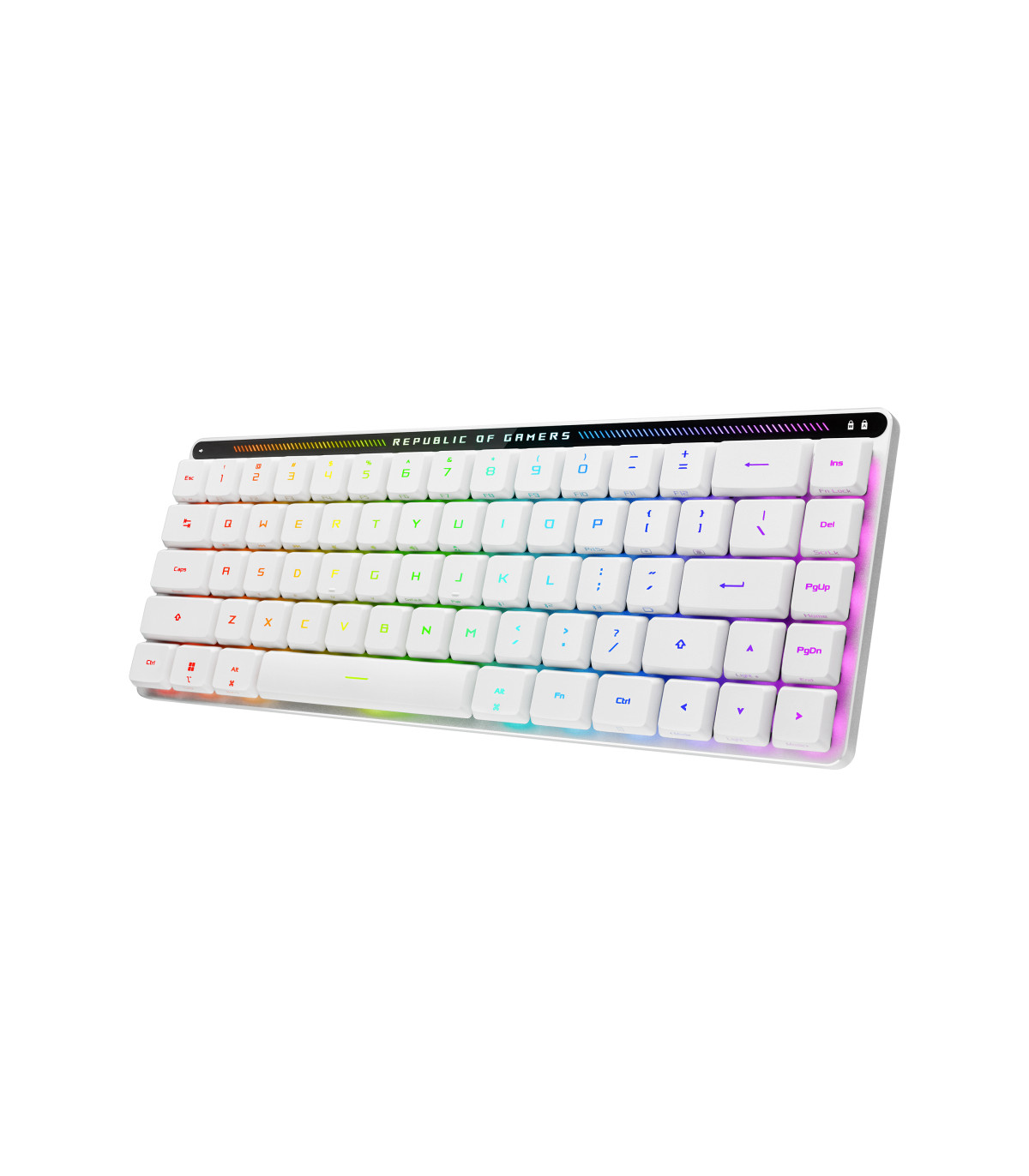 Teclado gaming asus rog falchion rx low profile inalambrico rgb blanco