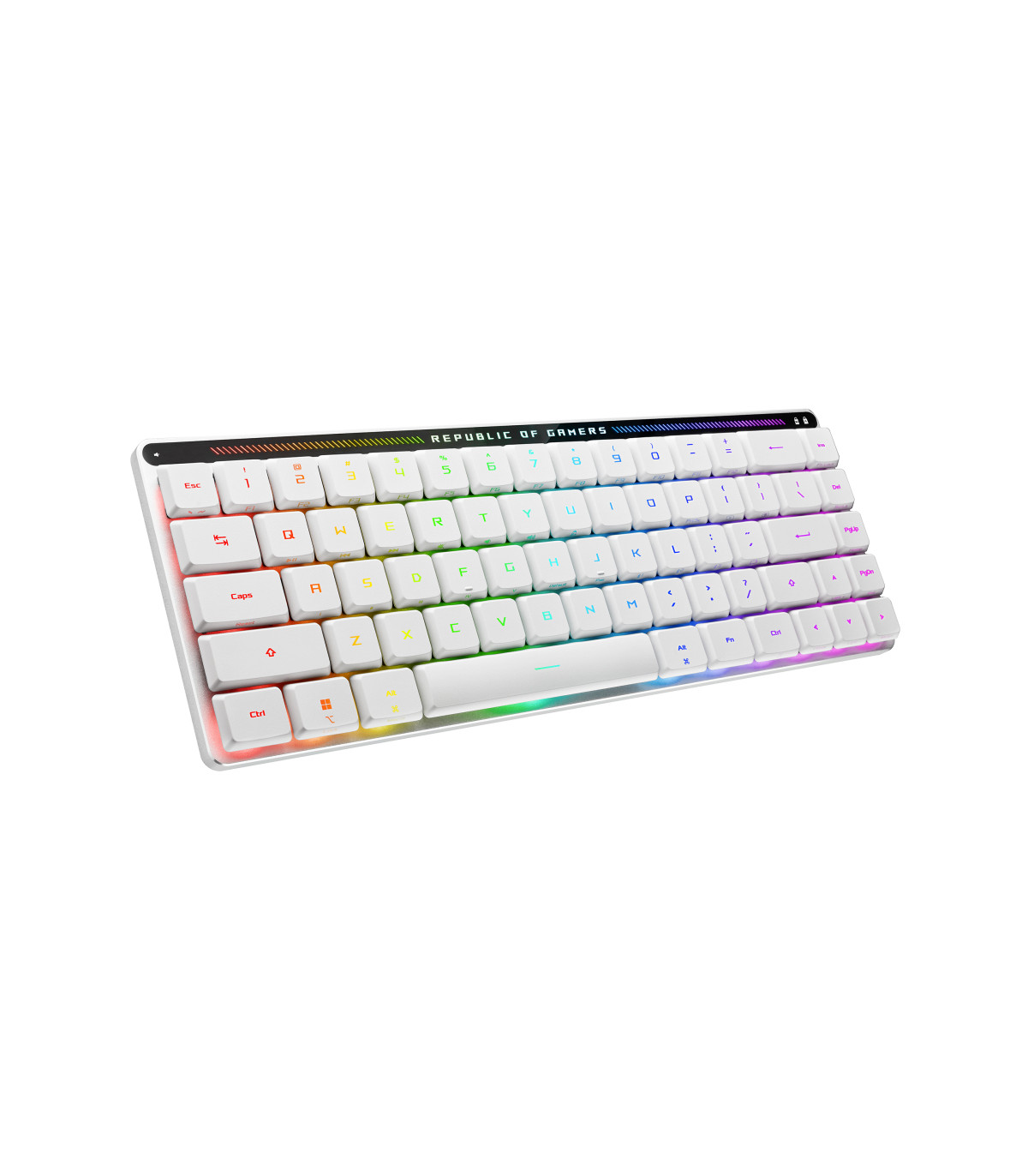 Teclado gaming asus rog falchion rx low profile inalambrico rgb blanco