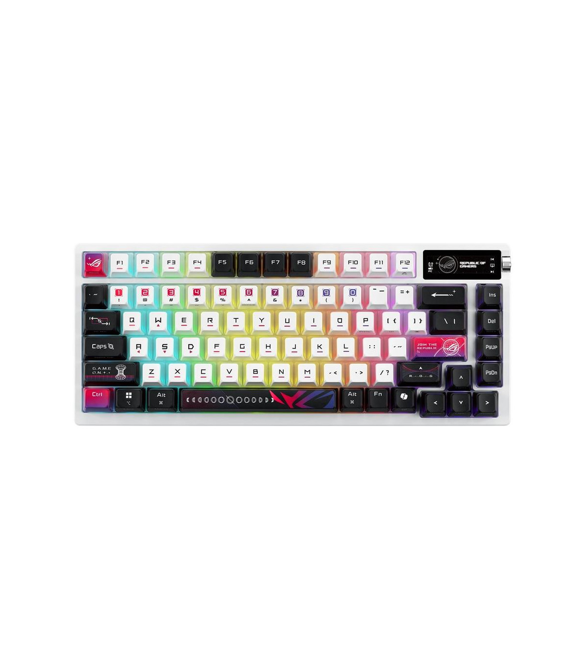 Teclado gaming asus rog azoth nx inalambrico rgb blanco ingles