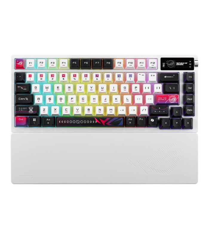 Teclado gaming asus rog azoth nx inalambrico rgb blanco ingles