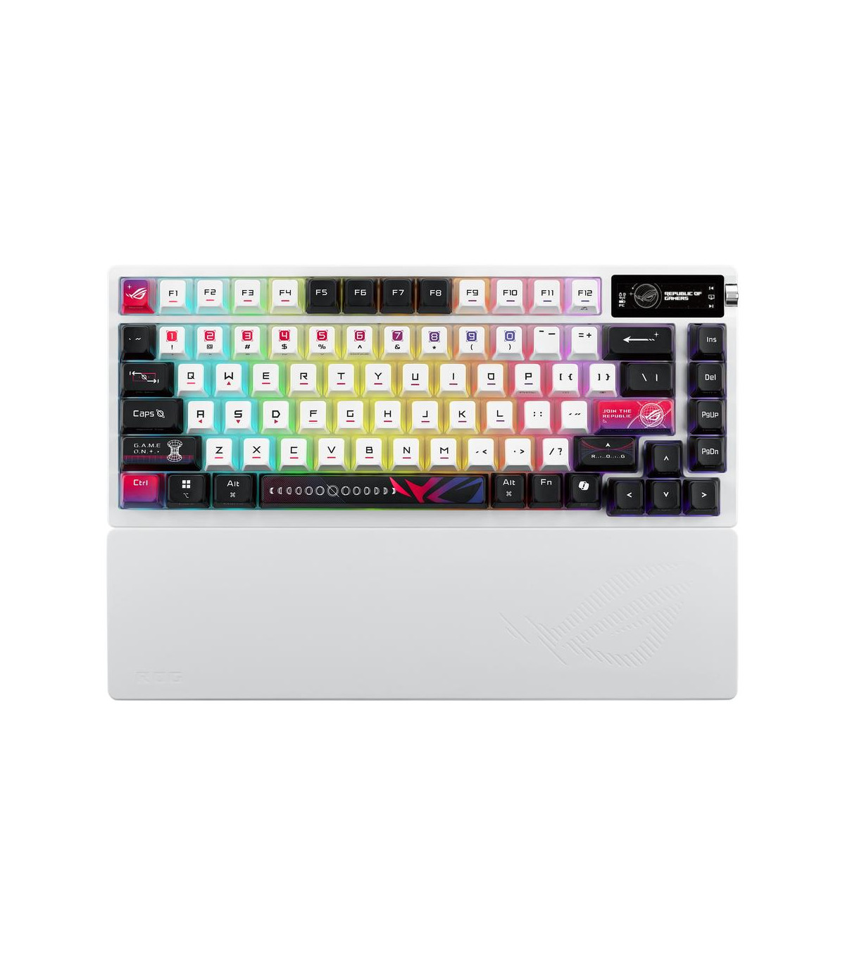 Teclado gaming asus rog azoth nx inalambrico rgb blanco ingles