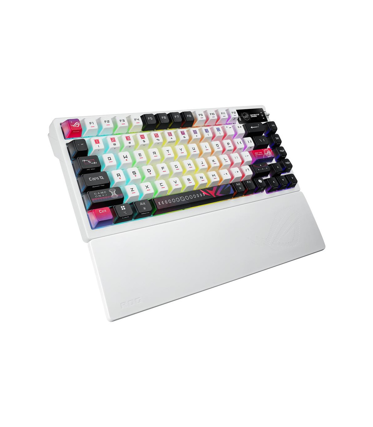 Teclado gaming asus rog azoth nx inalambrico rgb blanco ingles