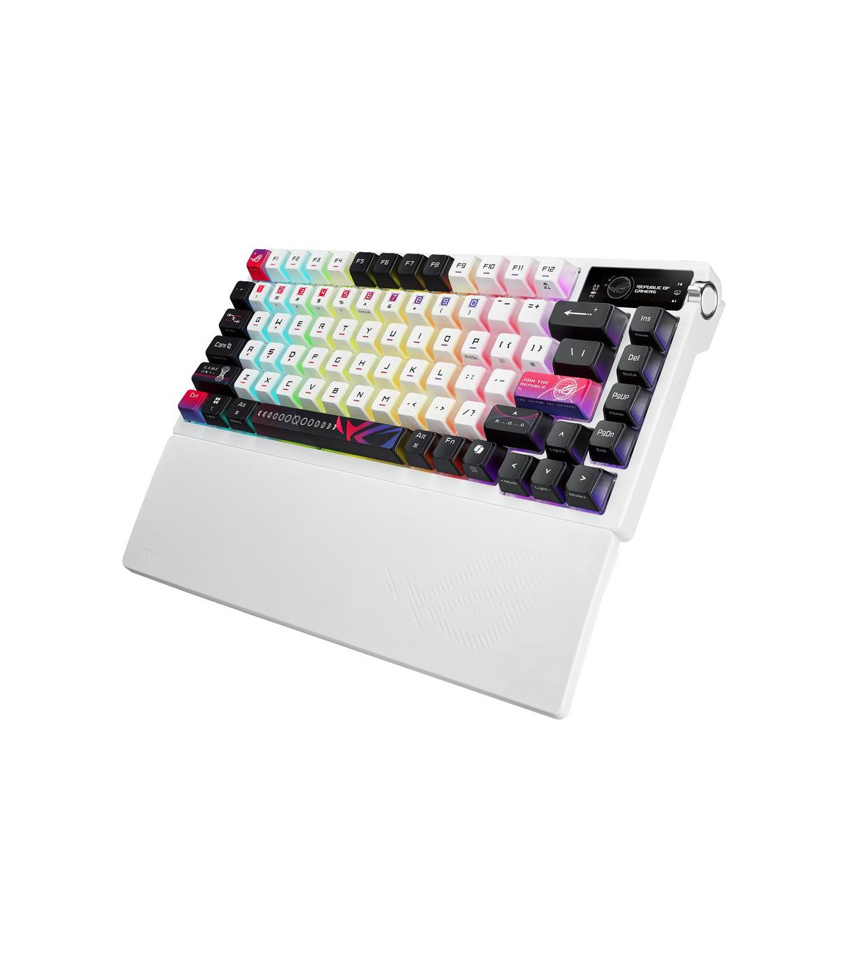 Teclado gaming asus rog azoth nx inalambrico rgb blanco ingles