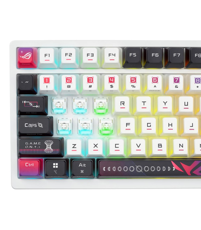 Teclado gaming asus rog azoth nx inalambrico rgb blanco ingles