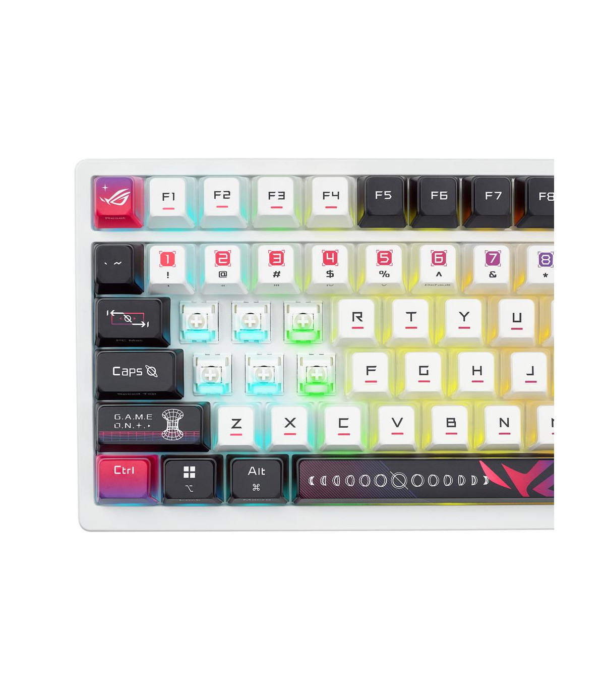 Teclado gaming asus rog azoth nx inalambrico rgb blanco ingles