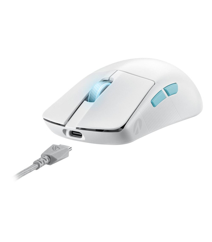Raton inalambrico gaming asus rog harpe ace aim lab edition blanco