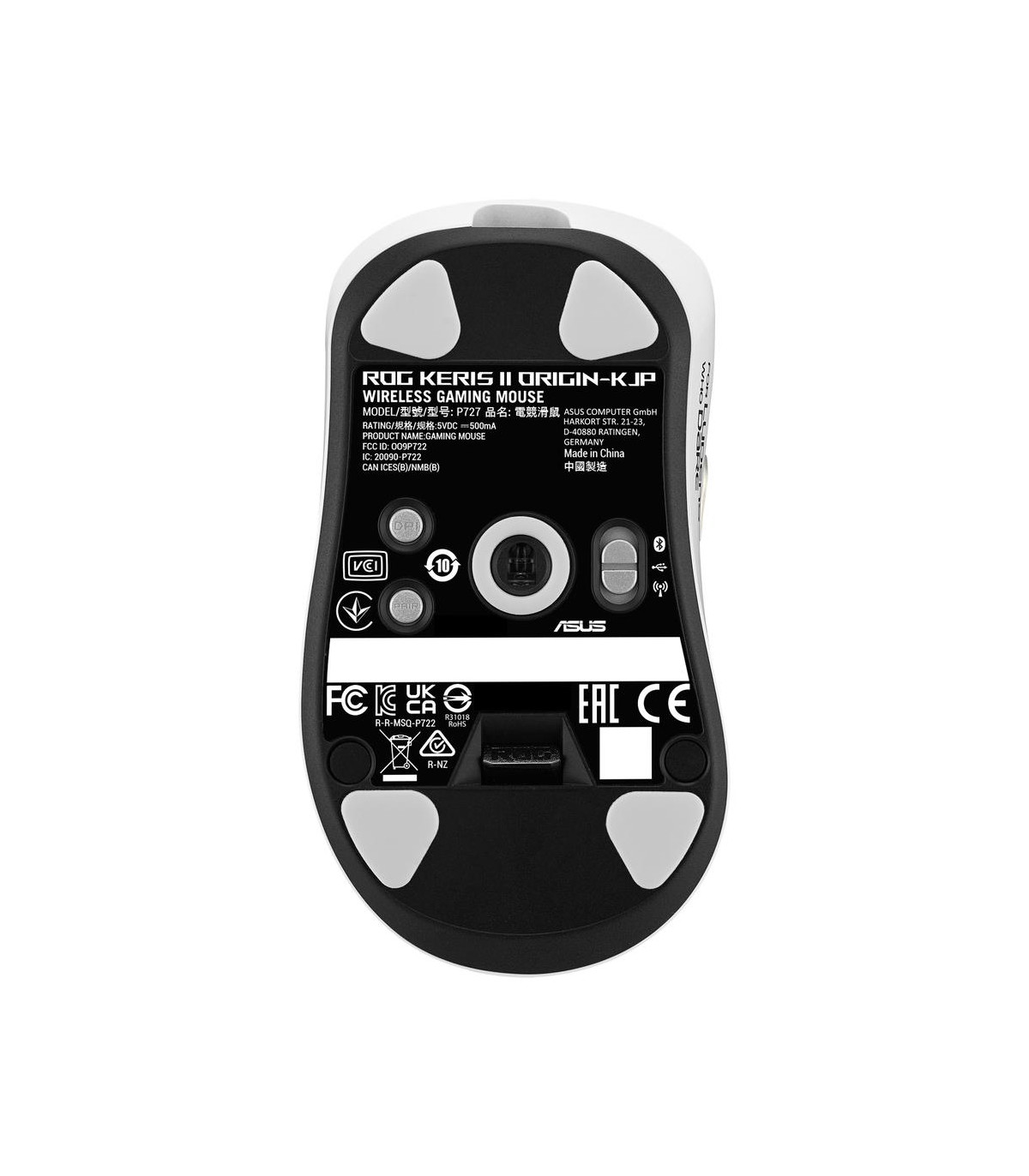 Raton inalambrico gaming asus rog keris ii origin kjp