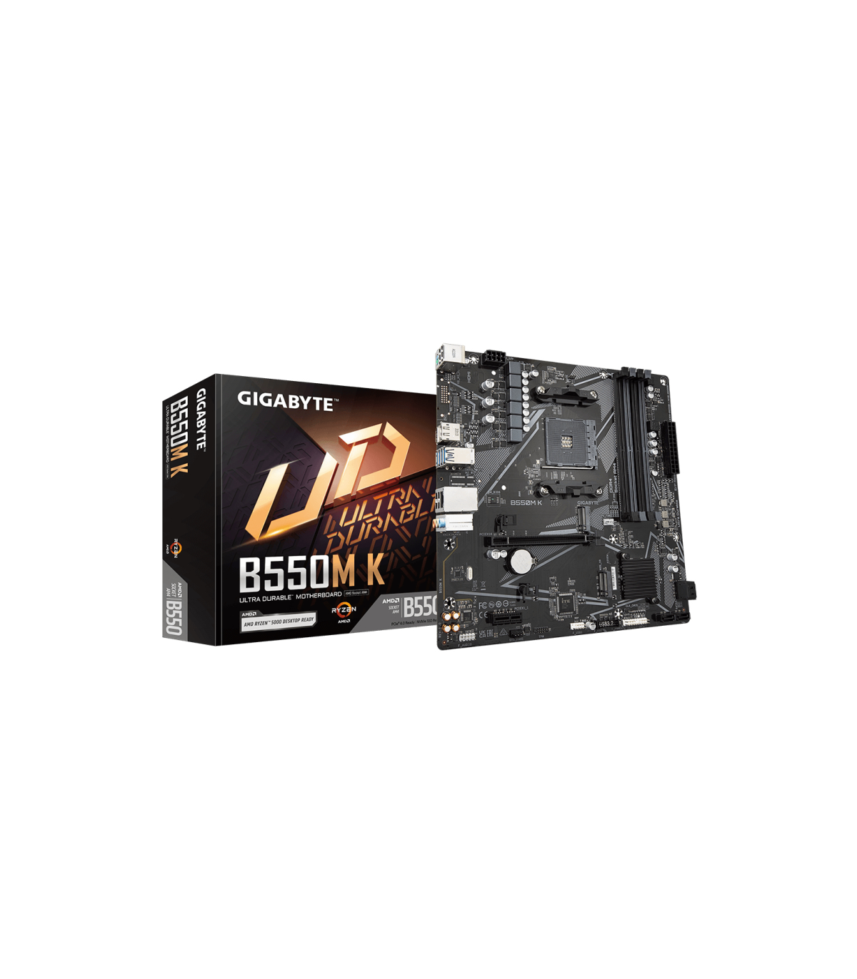 Placa base gigabyte b550m k am4 m - atx -  4x ddr4 -  4x sata3 -  4x usb 3.2 -  4x usb 2.0