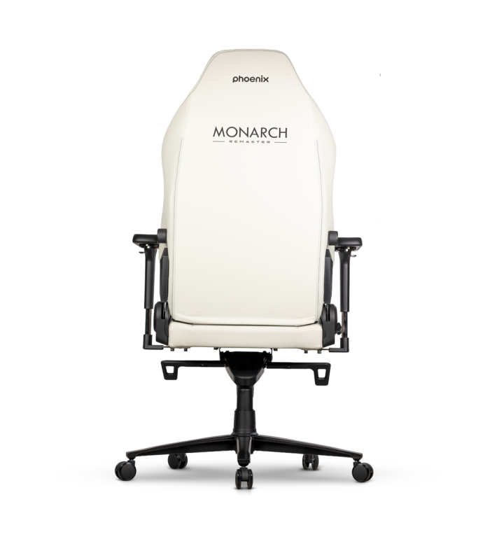 Silla gaming phoenix monarch remaster cuero napa negra y blanca talla r