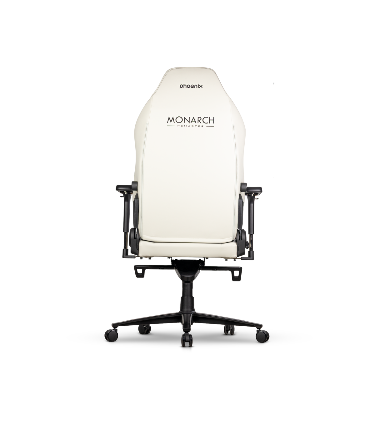 Silla gaming phoenix monarch remaster cuero napa negra y blanca talla r