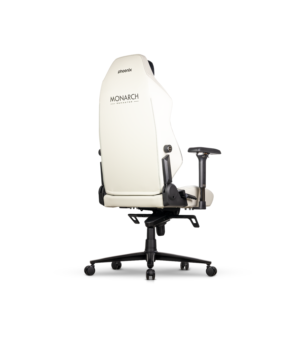 Silla gaming phoenix monarch remaster cuero napa negra y blanca talla r