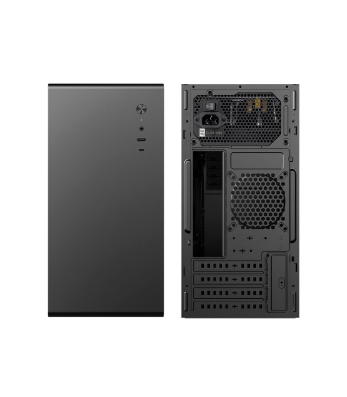 Caja ordenador coolbox m640c matx negra fuente 500w