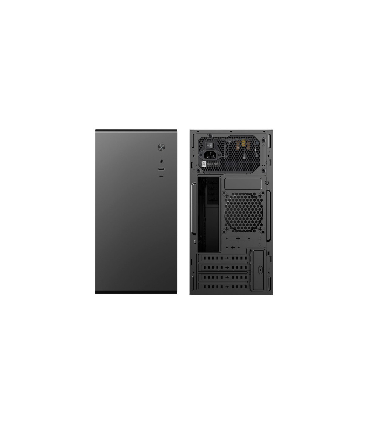 Caja ordenador coolbox m640c matx negra fuente 500w