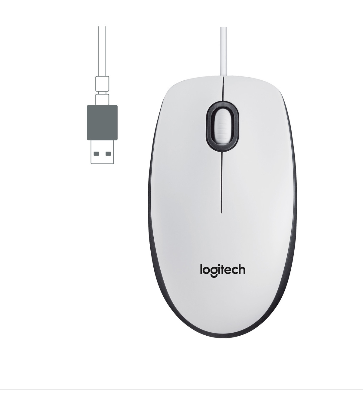 Mouse raton logitech m100 blanco usb