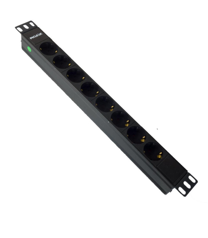 Regleta phasak 8 tomas armario rack 19 pulgadas 1.8m negro bns 3518