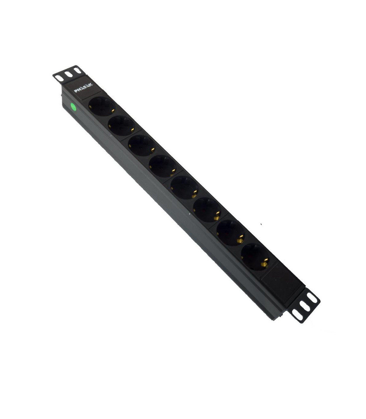 Regleta phasak 8 tomas armario rack 19 pulgadas 1.8m negro bns 3518